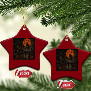 Wendigo Halloween Ceramic Ornament Vintage Deer Skull Spooky Night Graphic TS10 Print Your Wear