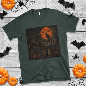 Wendigo Halloween T Shirt Vintage Deer Skull Spooky Night Graphic TS10 Dark Forest Green Print Your Wear