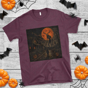 Wendigo Halloween T Shirt Vintage Deer Skull Spooky Night Graphic TS10 Maroon Print Your Wear