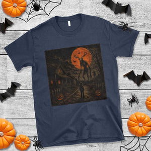 Wendigo Halloween T Shirt Vintage Deer Skull Spooky Night Graphic TS10 Navy Print Your Wear