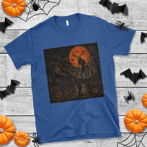 Wendigo Halloween T Shirt Vintage Deer Skull Spooky Night Graphic TS10 Royal Blue Print Your Wear