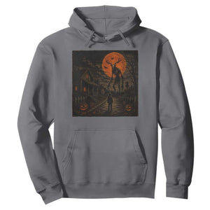 Wendigo Halloween Hoodie Vintage Deer Skull Spooky Night Graphic TS10 Charcoal Print Your Wear