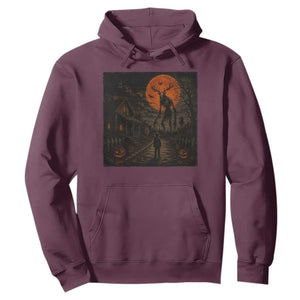 Wendigo Halloween Hoodie Vintage Deer Skull Spooky Night Graphic TS10 Maroon Print Your Wear