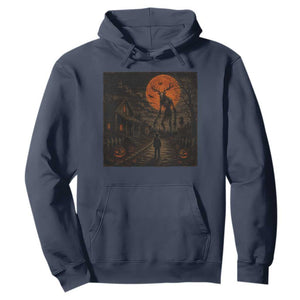 Wendigo Halloween Hoodie Vintage Deer Skull Spooky Night Graphic TS10 Navy Print Your Wear