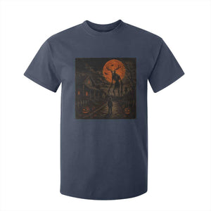 Wendigo Halloween T Shirt For Kid Vintage Deer Skull Spooky Night Graphic TS10 Navy Print Your Wear