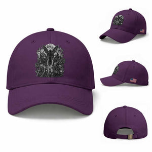 Cryptid Monsters Urban Legends Baseball Cap Vintage Dark Folklore Leave Before Dark Graphic TS10 Baseball Cap Universal Fit Purple Print Your Wear