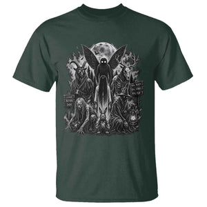 Cryptid Monsters Urban Legends T Shirt Vintage Dark Folklore Leave Before Dark Graphic TS10 Dark Forest Green Print Your Wear