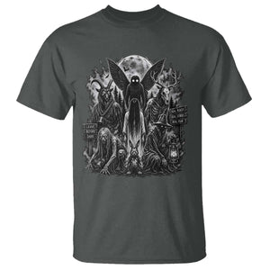 Cryptid Monsters Urban Legends T Shirt Vintage Dark Folklore Leave Before Dark Graphic TS10 Dark Heather Print Your Wear