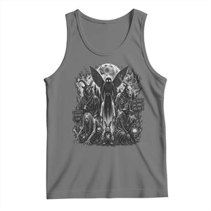 Cryptid Monsters Urban Legends Tank Top Vintage Dark Folklore Leave Before Dark Graphic TS10 Black Heather Print Your Wear