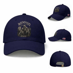 Wendigo Cryptid Monster Baseball Cap Heavy Metal Dark Fantasy Horror Graphic TS10 Baseball Cap Universal Fit Dark Blue Print Your Wear