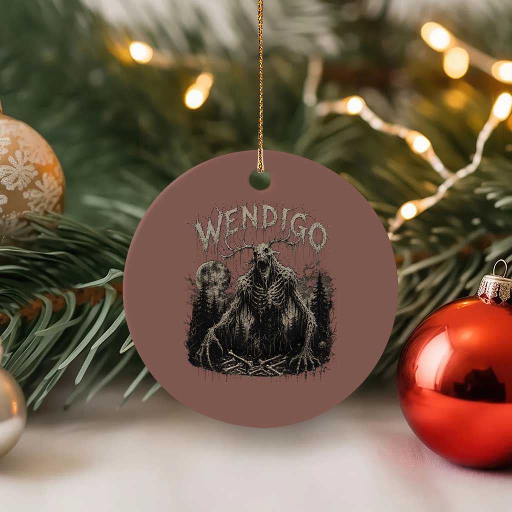 Wendigo Cryptid Monster Ceramic Ornament Heavy Metal Dark Fantasy Horror Graphic TS10 1pc Mocha Print Your Wear