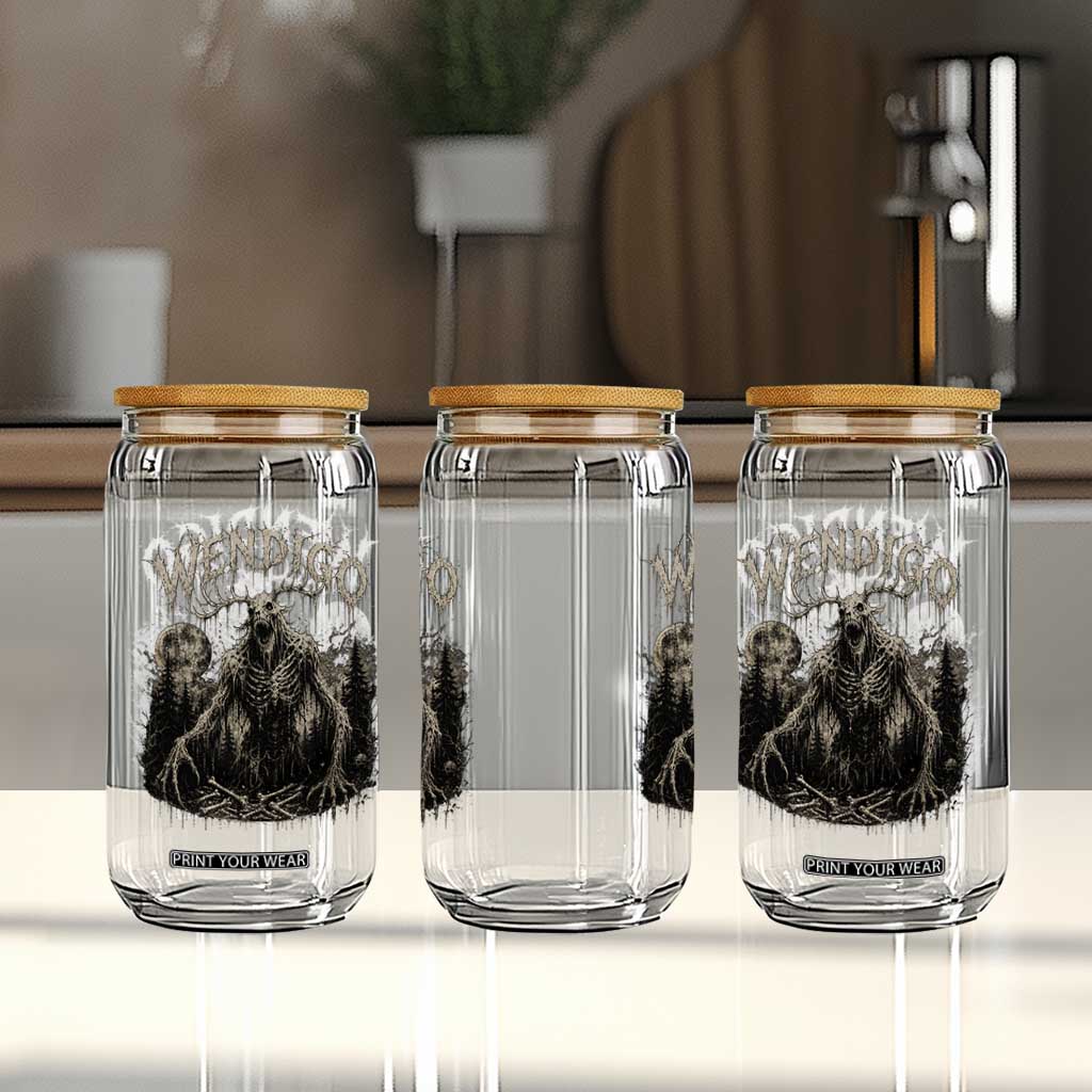 Wendigo Cryptid Monster Glass Can Heavy Metal Dark Fantasy Horror Graphic TS10 Print Your Wear