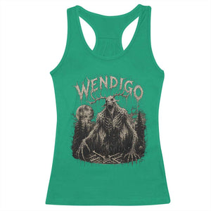 Wendigo Cryptid Monster Racerback Tank Top Heavy Metal Dark Fantasy Horror Graphic TS10 Irish Green Print Your Wear