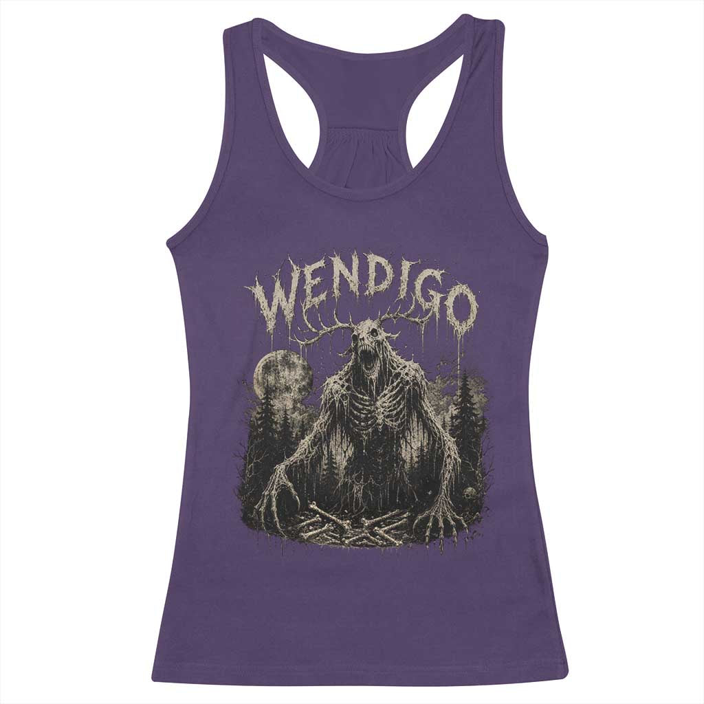 Wendigo Cryptid Monster Racerback Tank Top Heavy Metal Dark Fantasy Horror Graphic TS10 Purple Print Your Wear