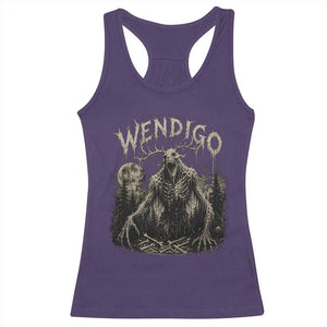 Wendigo Cryptid Monster Racerback Tank Top Heavy Metal Dark Fantasy Horror Graphic TS10 Purple Print Your Wear
