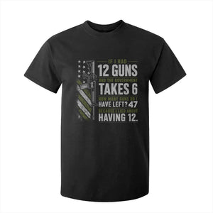 If I Had 12 Guns and The Government Math Second Amendment T Shirt For Kid TS10 Black Print Your Wear