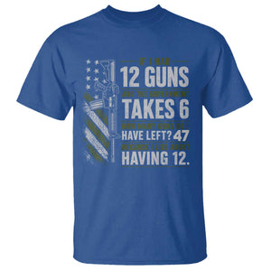 If I Had 12 Guns and The Government Math Second Amendment T Shirt TS10 Royal Blue Print Your Wear