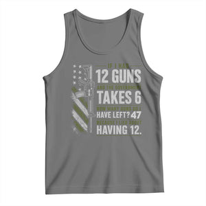 If I Had 12 Guns and The Government Math Second Amendment Tank Top TS10 Black Heather Print Your Wear