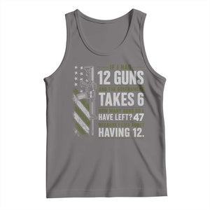 If I Had 12 Guns and The Government Math Second Amendment Tank Top TS10 Deep Heather Print Your Wear