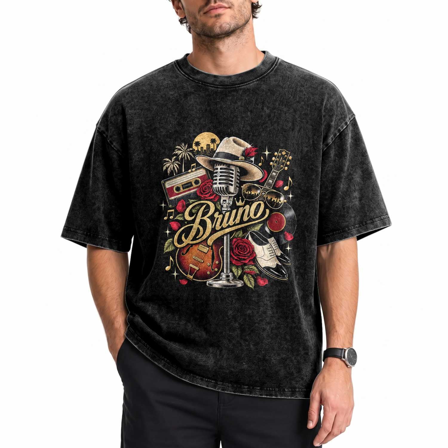 Vintage Classic 70s 80s Country Rodeo Music Cowboy Boots Rose Graphic Washed Cotton T-Shirt