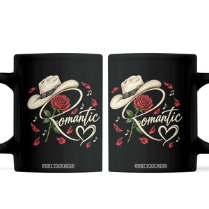 Romantic Cowboy Hat Red Rose Western Country Rodeo Graphic Coffee Mug