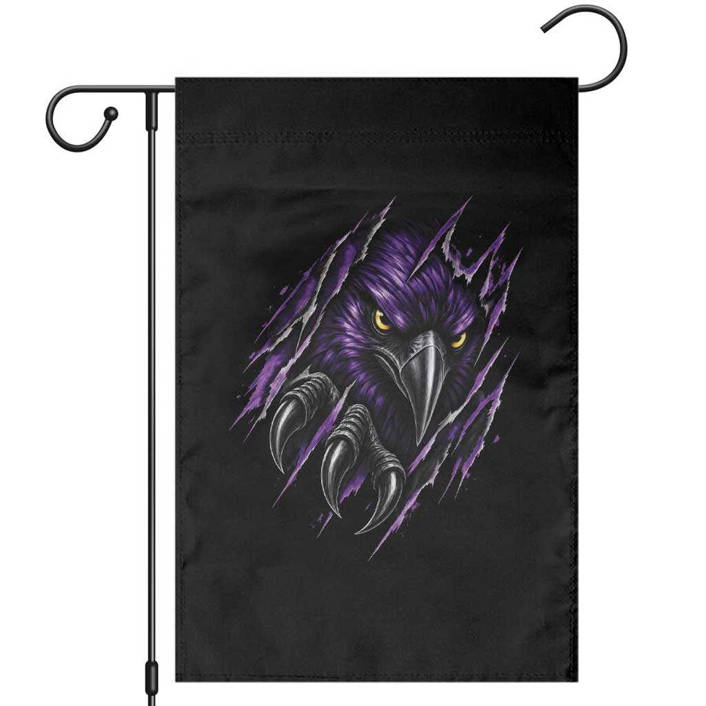 Vintage Game Day Purple Raven Sport Fan Garden Flag