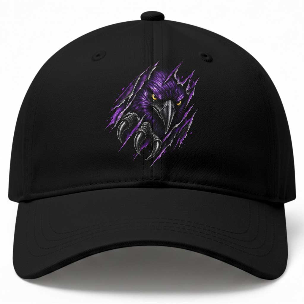 Vintage Game Day Purple Raven Sport Fan Baseball Cap