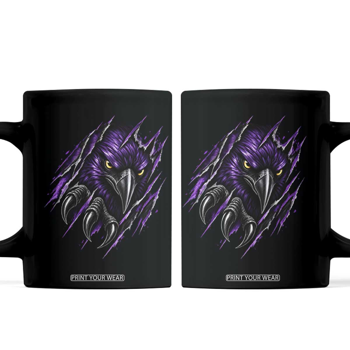 Vintage Game Day Purple Raven Sport Fan Coffee Mug