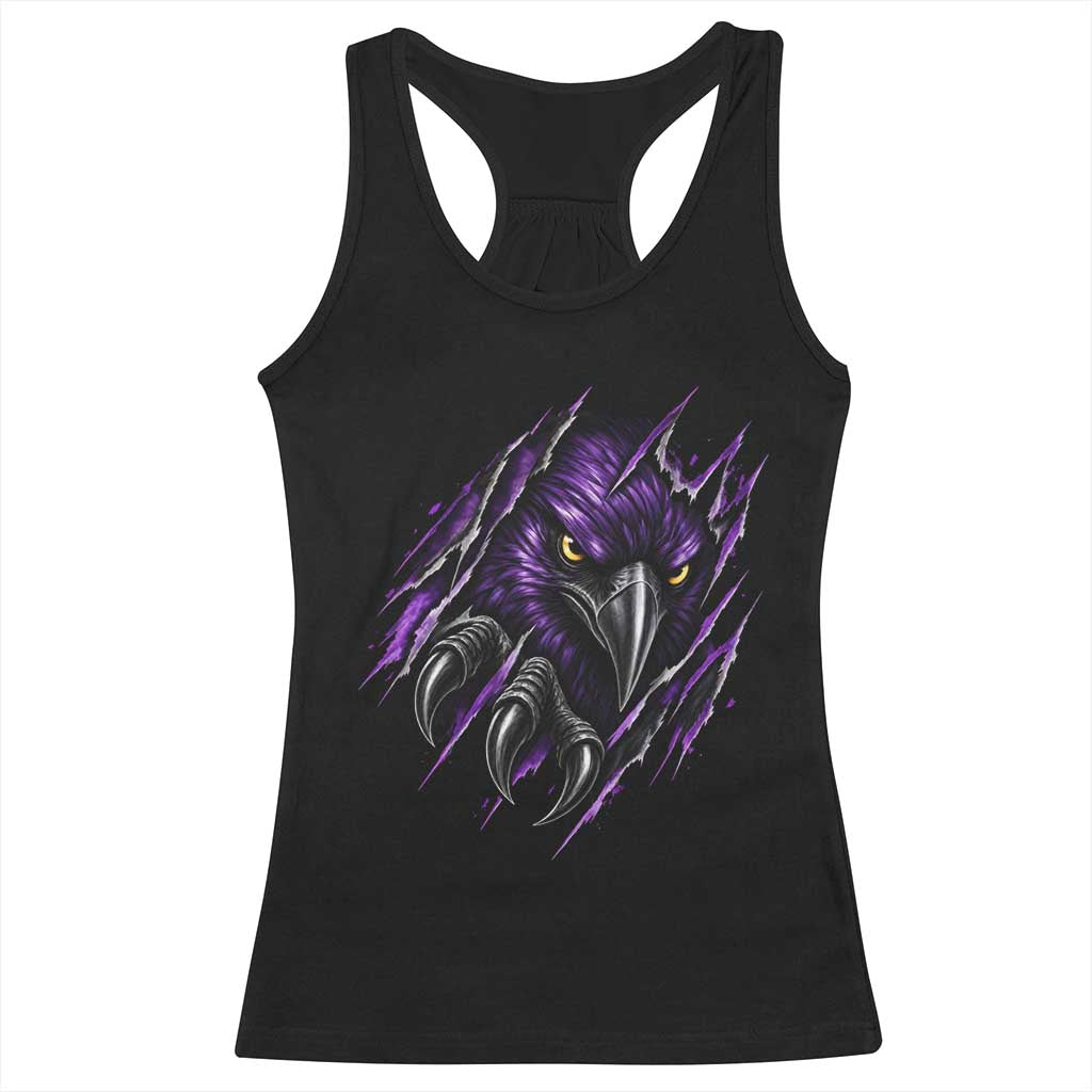 Vintage Game Day Purple Raven Sport Fan Racerback Tank Top