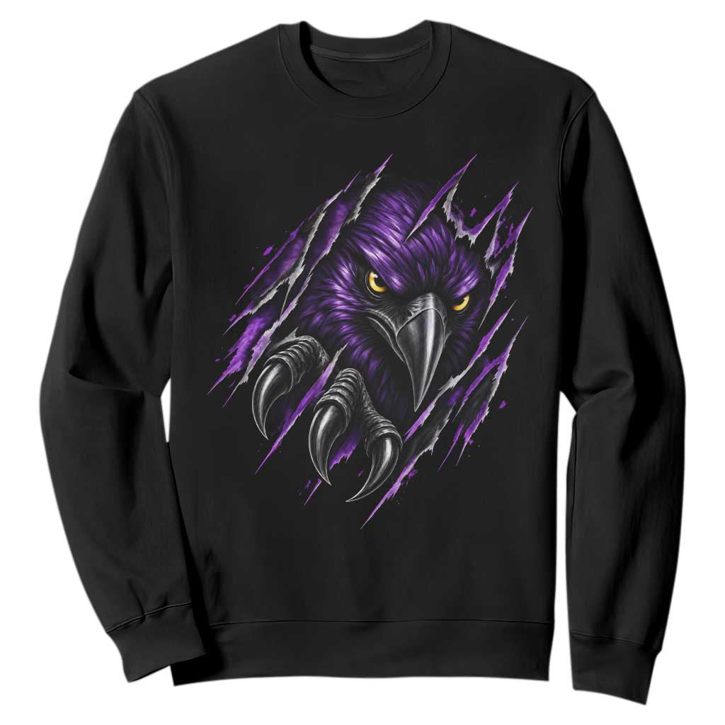 Vintage Game Day Purple Raven Sport Fan Sweatshirt