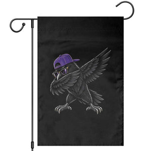 Game Day Dabbing Raven Garden Flag Sport Fan Cool Bird Aesthetic