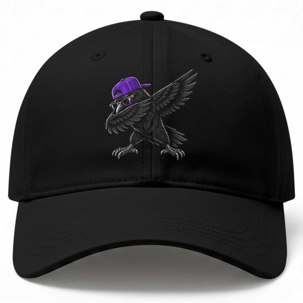 Game Day Dabbing Raven Baseball Cap Sport Fan Cool Bird Aesthetic