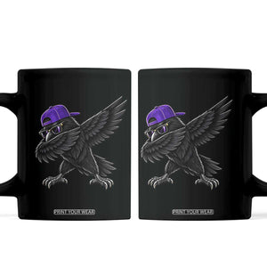 Game Day Dabbing Raven Coffee Mug Sport Fan Cool Bird Aesthetic