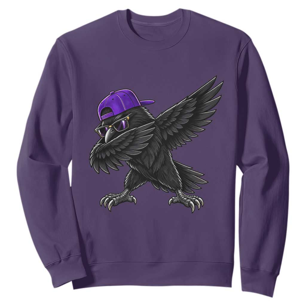 Game Day Dabbing Raven Sweatshirt Sport Fan Cool Bird Aesthetic