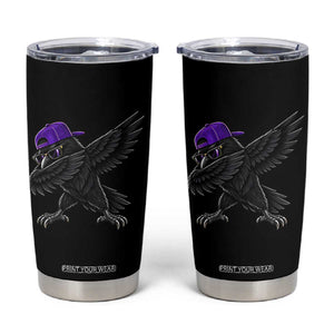 Game Day Dabbing Raven Tumbler Cup Sport Fan Cool Bird Aesthetic