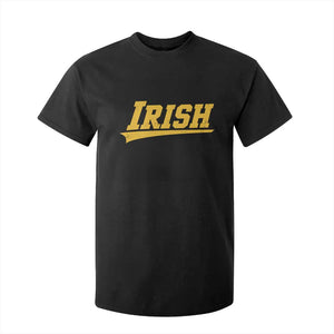 Retro Varsity Vintage Irish T Shirt For Kid Classic Yellow Print Athletic Game Day Graphic