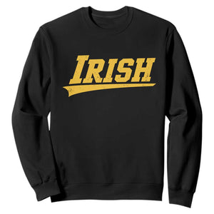 Retro Varsity Vintage Irish Sweatshirt Classic Yellow Print Athletic Game Day Graphic