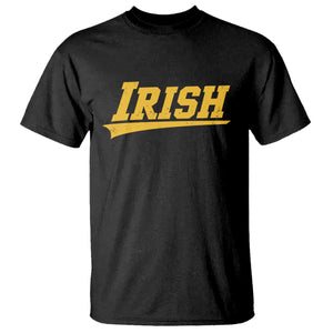 Retro Varsity Vintage Irish T Shirt Classic Yellow Print Athletic Game Day Graphic
