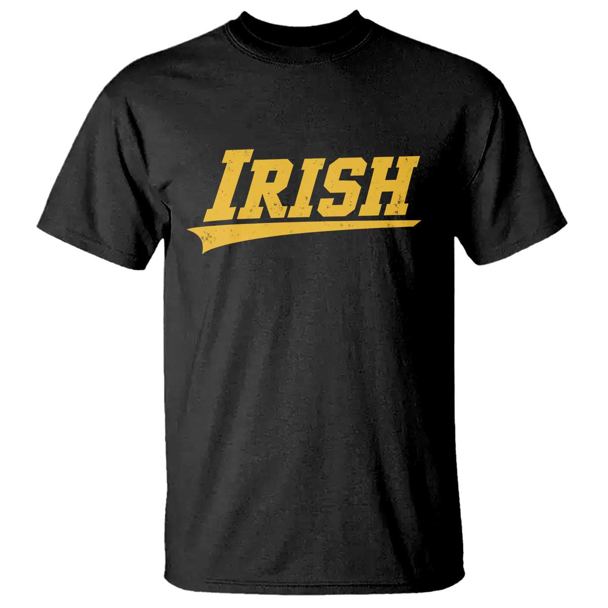 Retro Varsity Vintage Irish T Shirt Classic Yellow Print Athletic Game Day Graphic
