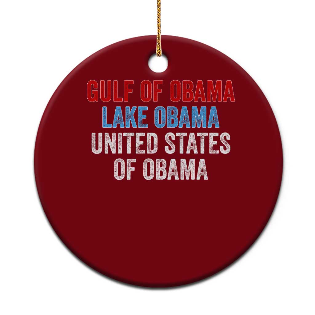 Gulf of Obama Lake Obama United States Ceramic Ornament