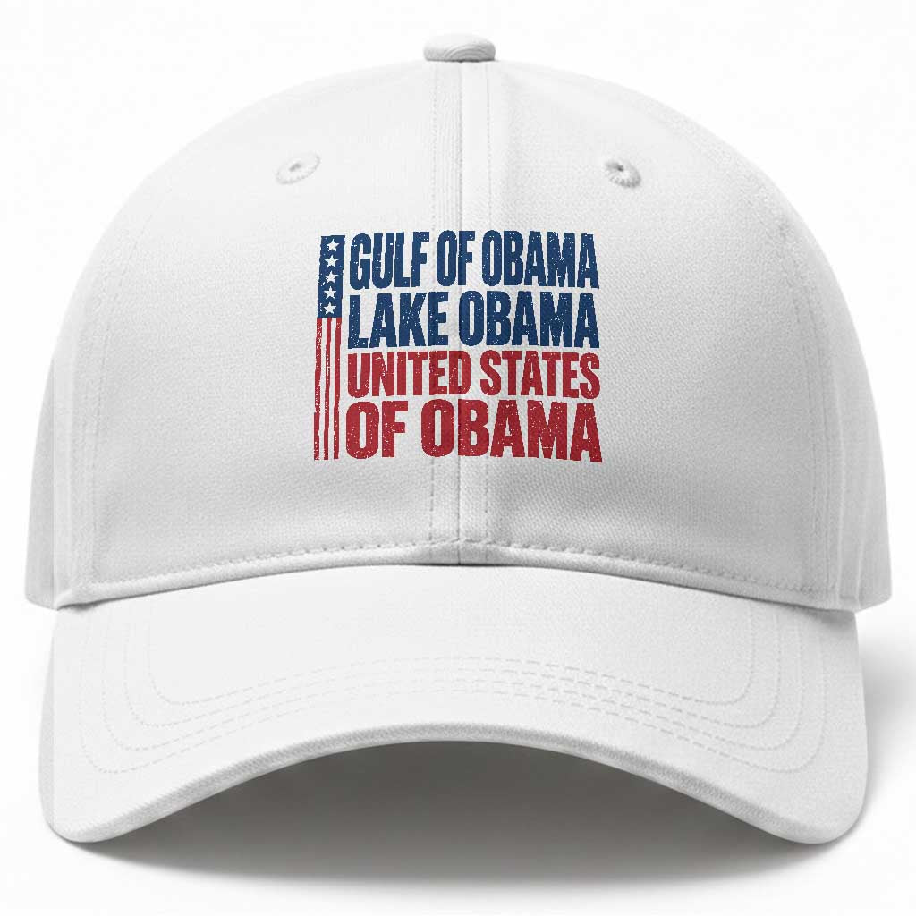 Gulf of Obama Lake Obama United States Baseball Cap Vintage American Flag