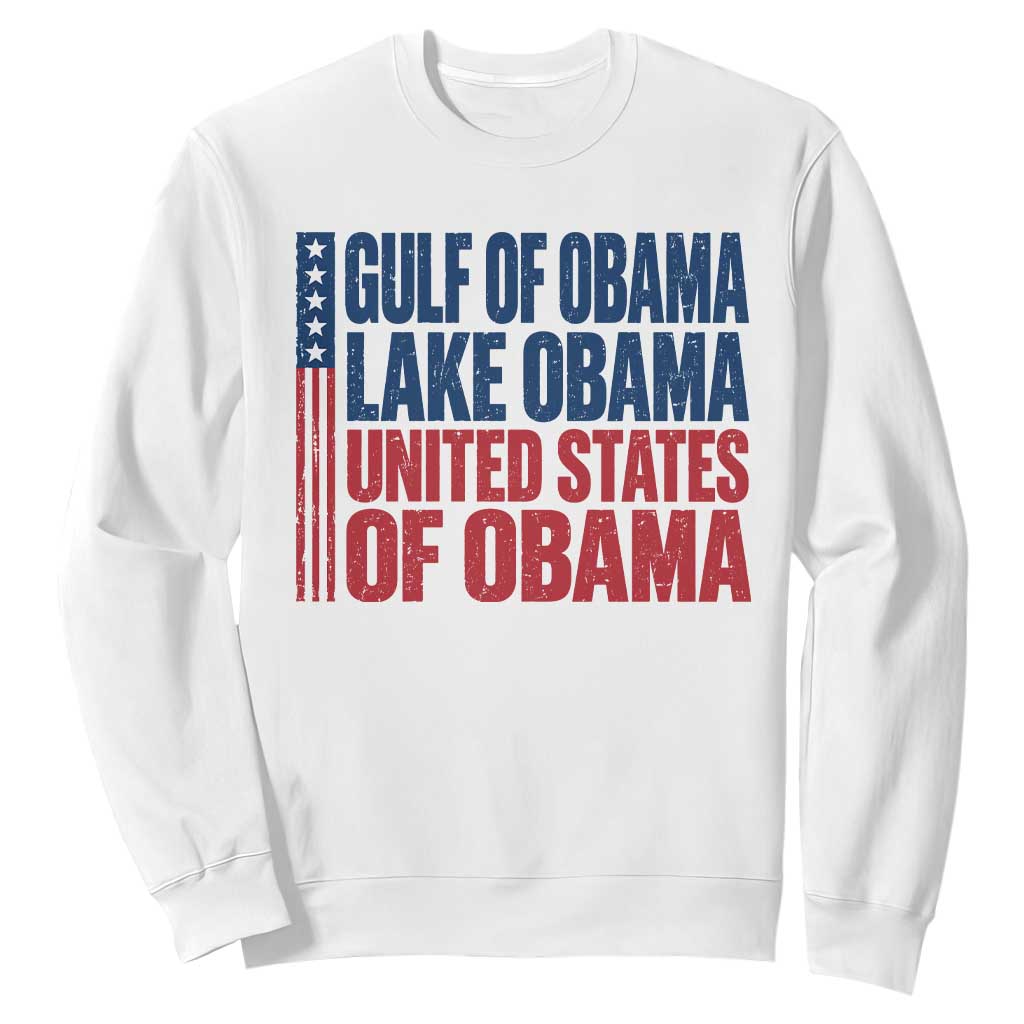 Gulf of Obama Lake Obama United States Sweatshirt Vintage American Flag