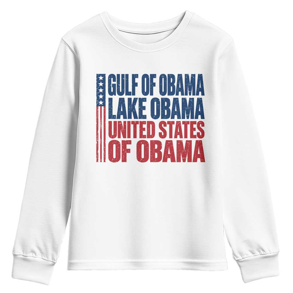 Gulf of Obama Lake Obama United States Youth Sweatshirt Vintage American Flag