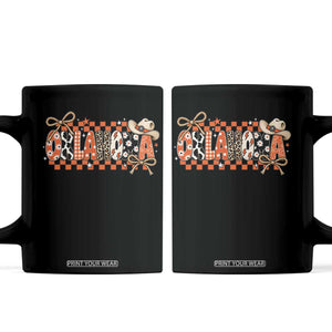 Oklahoma Orange Cowboy Hat Western Coquette Game Day Coffee Mug Retro Western State Pride Aesthetic