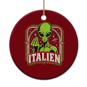 Italien Alien Italian Hand Gesture Sci Fi Ceramic Ornament Funny UFO Humor Pop Art Aesthetic