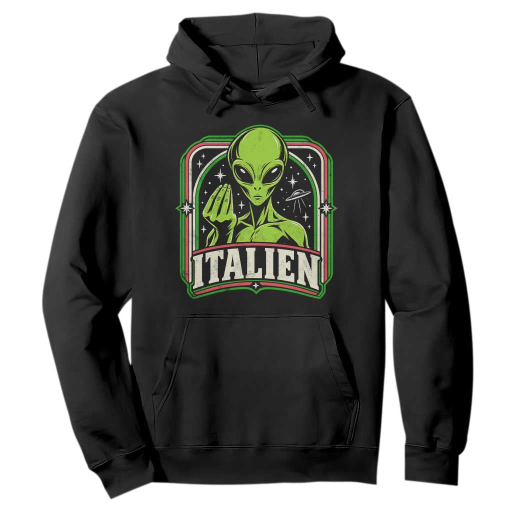 Italien Alien Italian Hand Gesture Sci Fi Hoodie Funny UFO Humor Pop Art Aesthetic