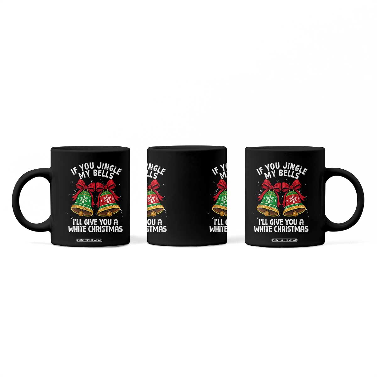 Jingle Bell Christmas Coffee Mug Funny Naughty White Elephant Gag Gift Exchange TS10 Print Your Wear
