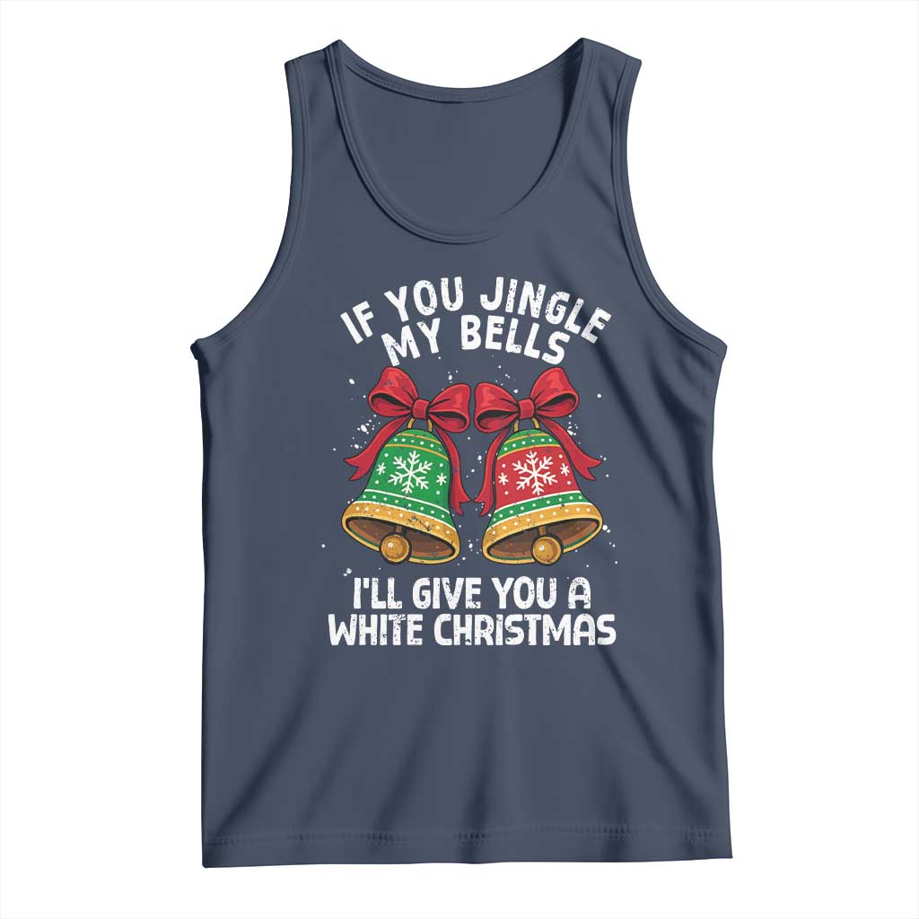 Jingle Bell Christmas Tank Top Funny Naughty White Elephant Gag Gift Exchange TS10 Navy Print Your Wear