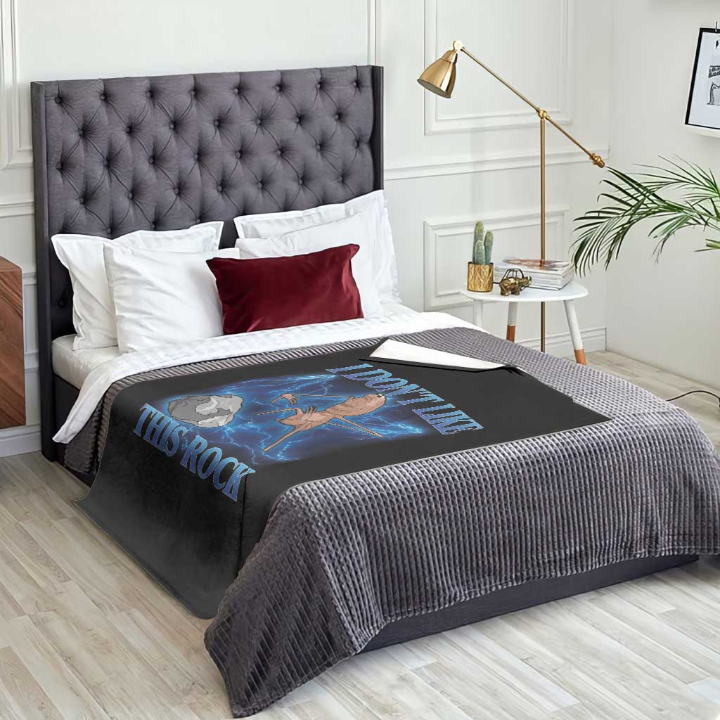 Marcus The Worm Meme Throw Blanket I Don't Like This Rock Bootleg TS10 Print Your Wear
