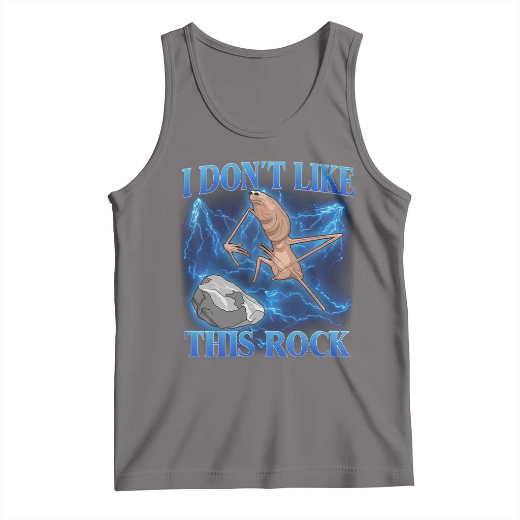 Marcus The Worm Meme Tank Top I Don't Like This Rock Bootleg TS10 Deep Heather Print Your Wear